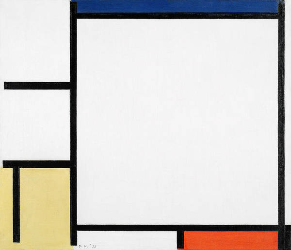 Composition with Blue, Red, Yellow, and Black - 1922 - Art Print