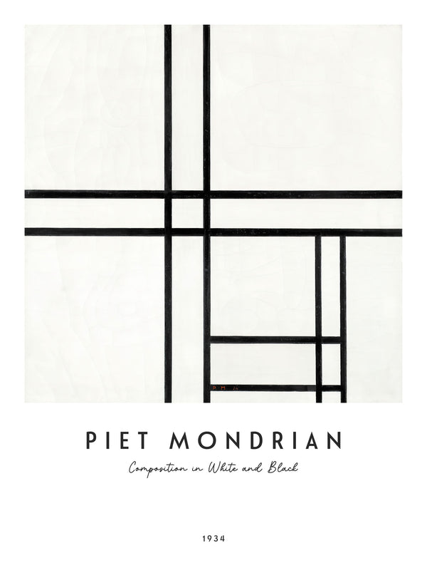 Piet Mondrian - Composition in White and Black - Poster