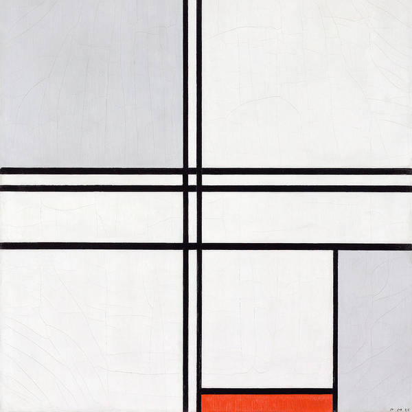 Composition No.1 Gray-Red - 1935 - Art Print
