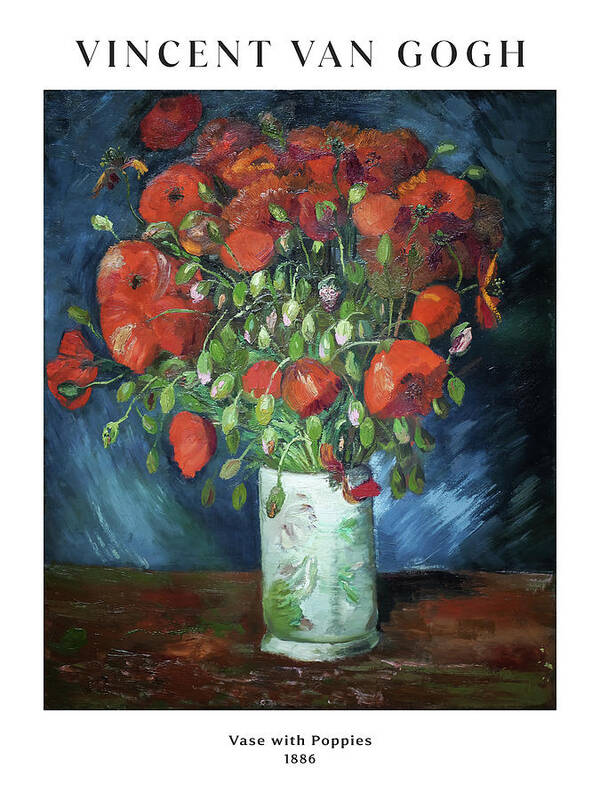 Vase with Poppies, 1886 1 - Art Print