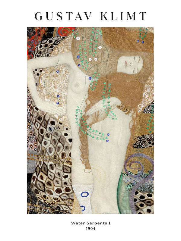 Water Serpents I by Gustav Klimt - Art Pint - Murellos