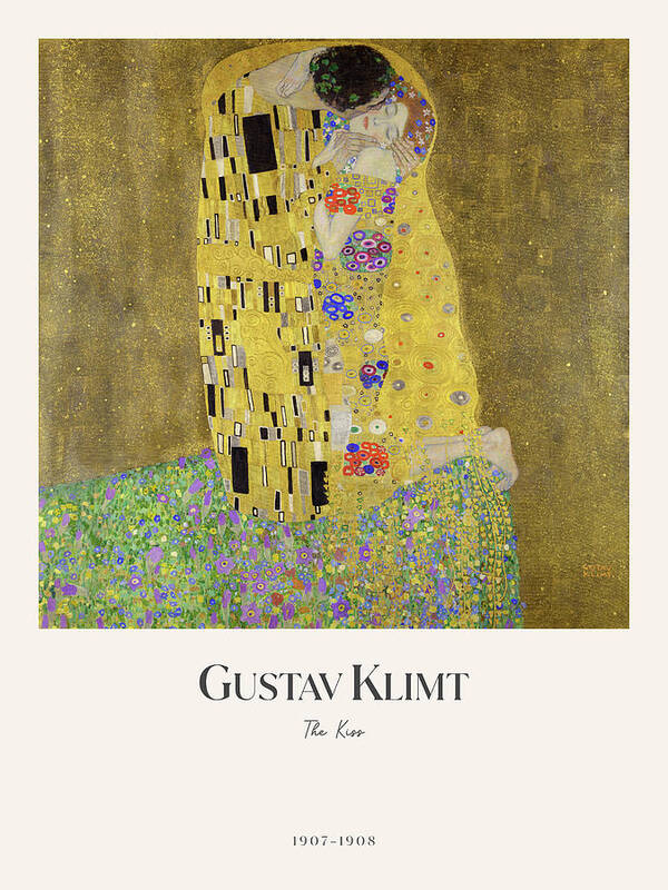 The Kiss by Gustav Klimt - Art Print - Murellos