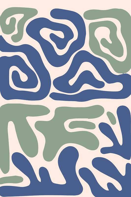 Abstract Geometric Maze 5 - Art Print