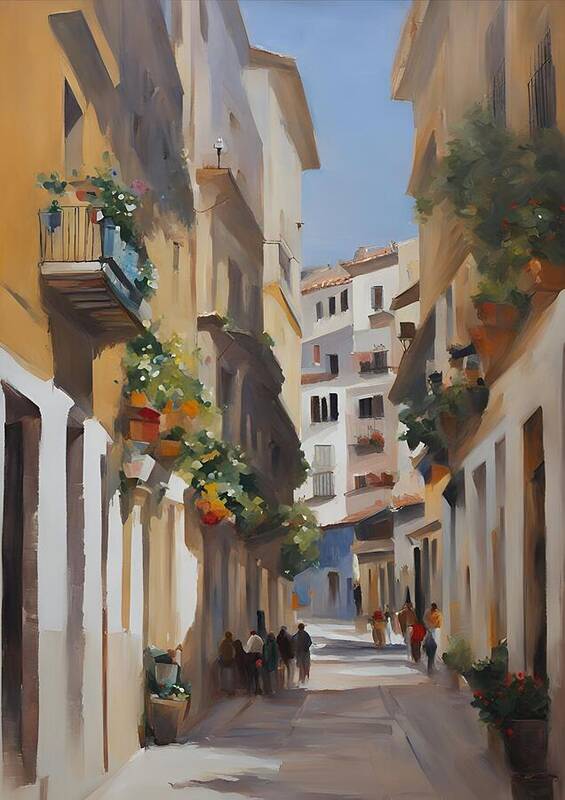 Alley in Sicily Island No3 - Art Print