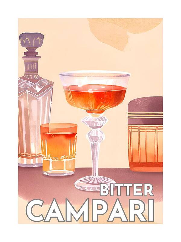 Aperitif Bitter Campari - Art Print