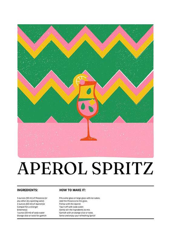 Aperol Spritz Drink - Art Print