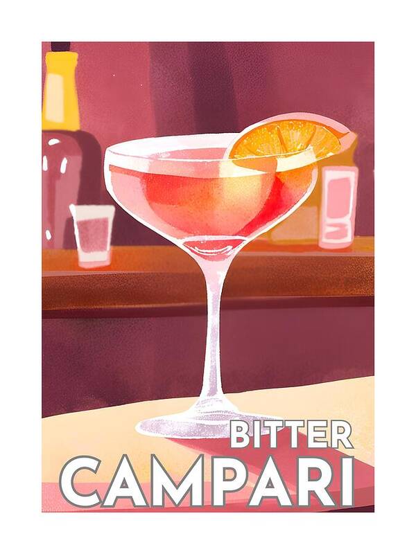 Bitter Campari Illustration, Aperitif Serie - Art Print