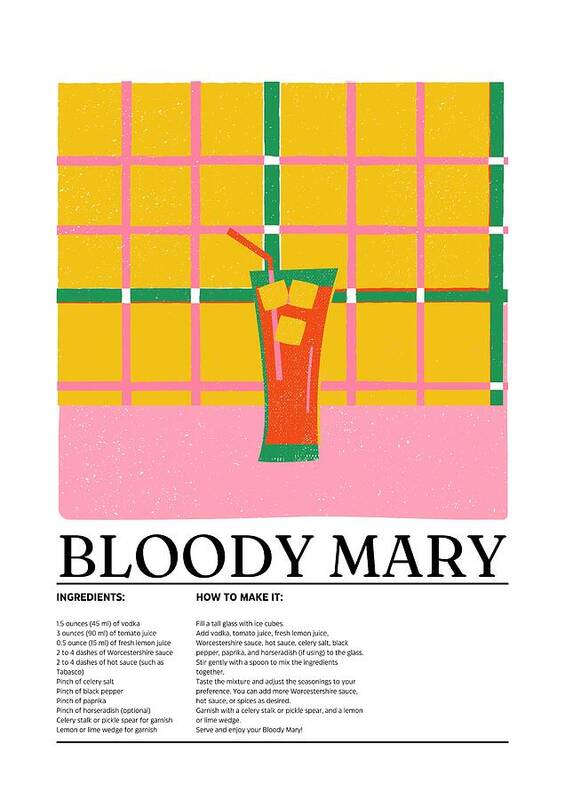 Bloody Mary Drink - Art Print