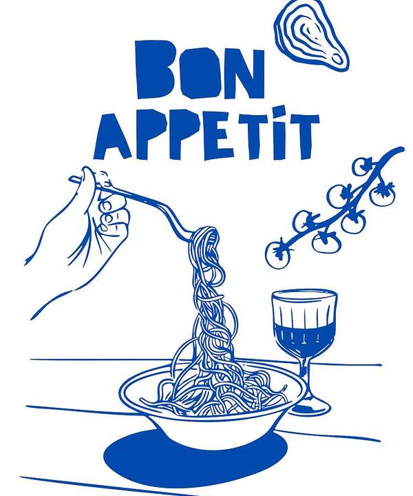 Bon Appetit Pasta Design - Art Print