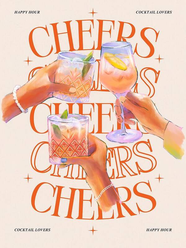 Cheers for cocktail lovers - Art Print