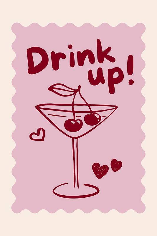 Cherry Cocktail Cheers - Art Print