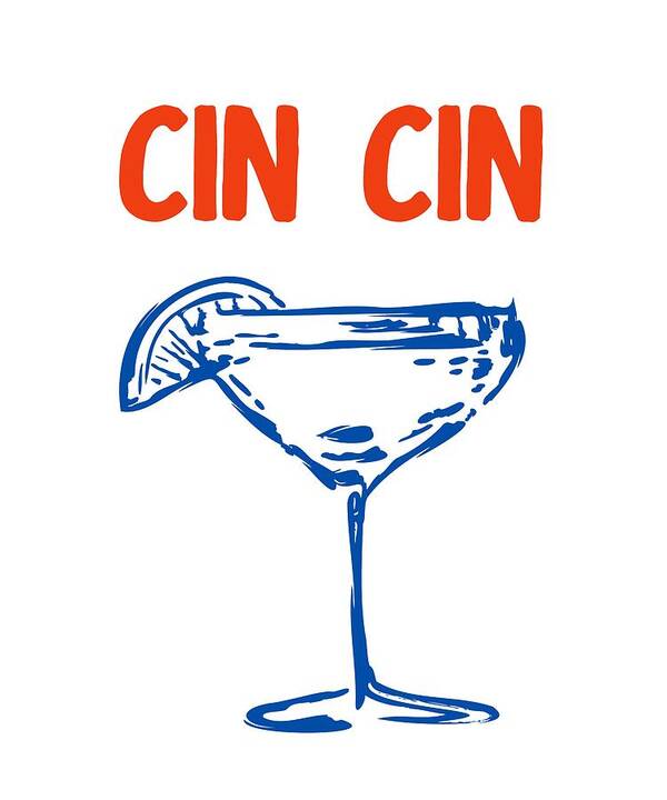Cin Cin Cocktail Sketch - Art Print