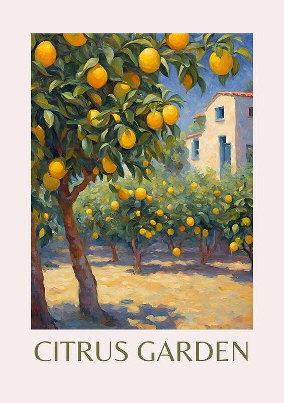 Citrus Garden Art No.3 - Art Print