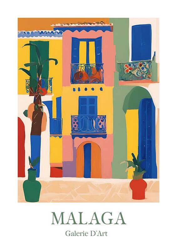 Colourful Malaga - Art Print