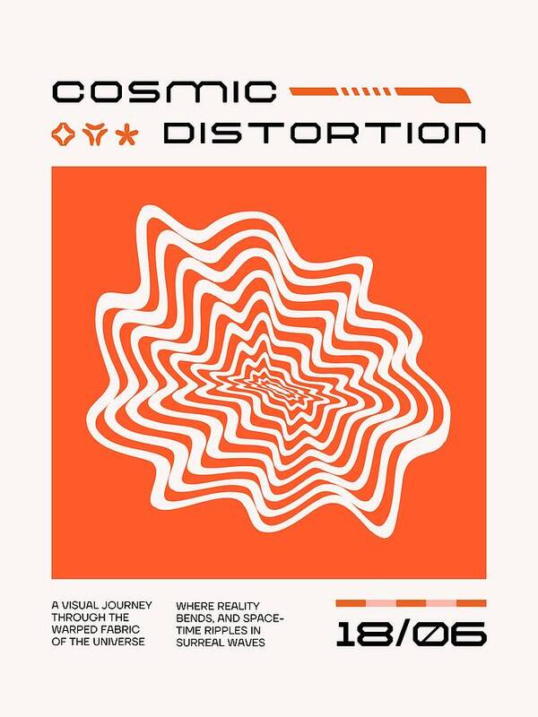 Cosmic Distortion Waves - Art Print