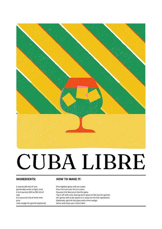 Cuba Libre Cocktail - Art Print