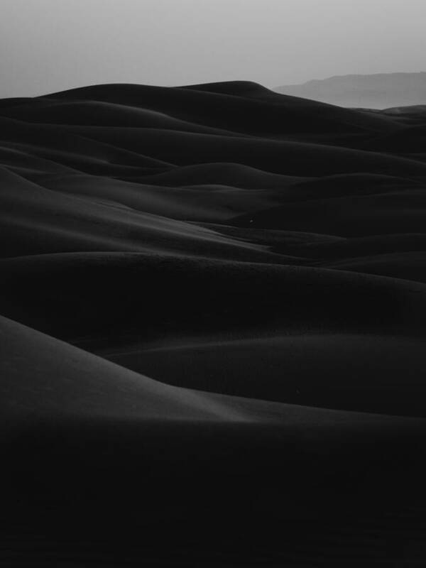 Desert Dunes in black and white - Art Print