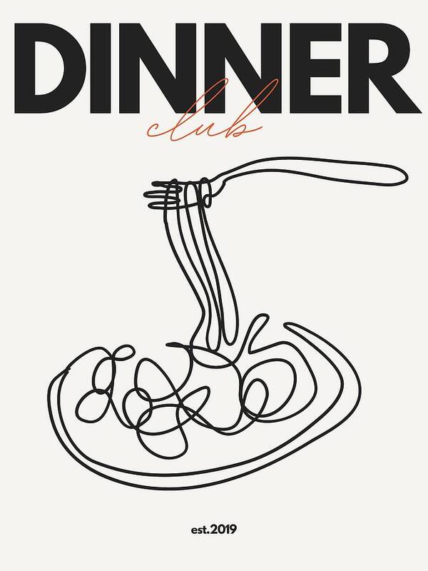 Dinner Club Design - Art Print