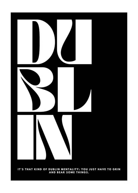 Dublin Text Art - Art Print