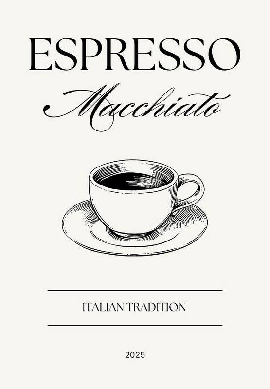 Espresso macchiato coffee - Art Print