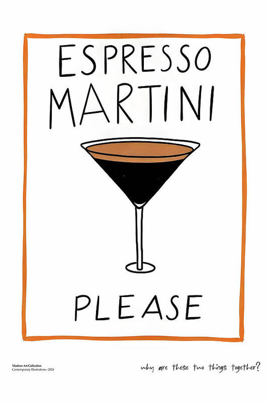 espresso martini please text art print