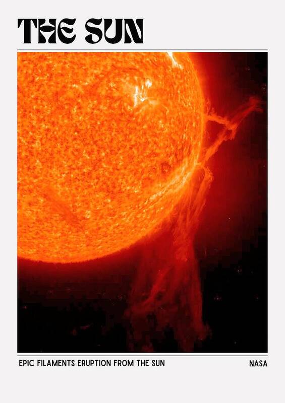 Filaments eruption from the sun - Art Print