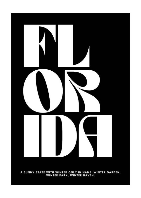 Florida Text Art - Art Print