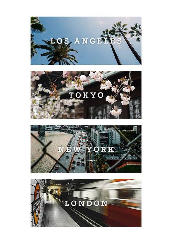 Four Amazing Cities - Art Print