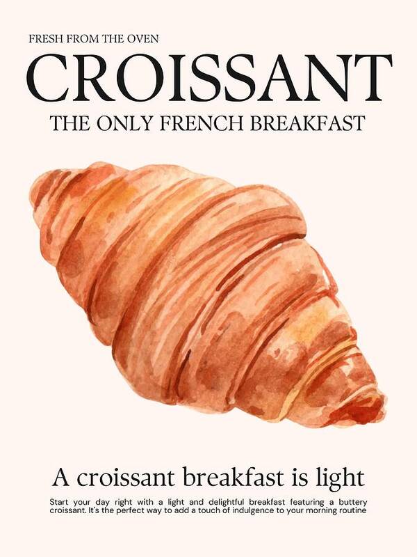 French Croissant - Art Print