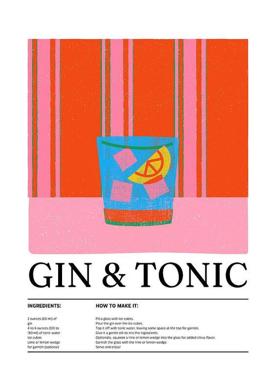 Gin Tonic Drink - Art Print