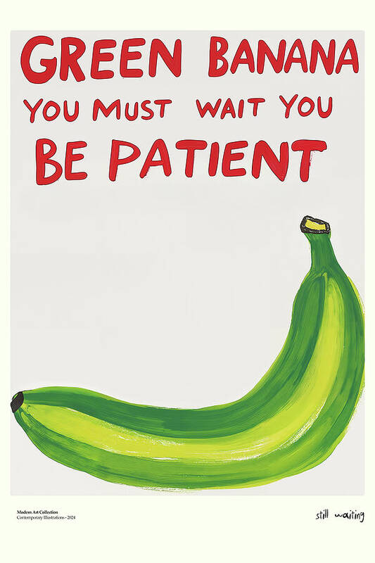 Green banana - Art Print