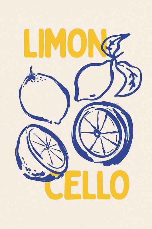 Italian Limoncello art design no.9 - Art Print