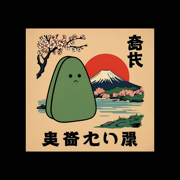 Japanese Onigiri in Mount Fuji - Art Print