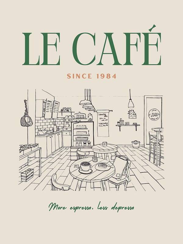 Le Cafe 1984 - Art Print