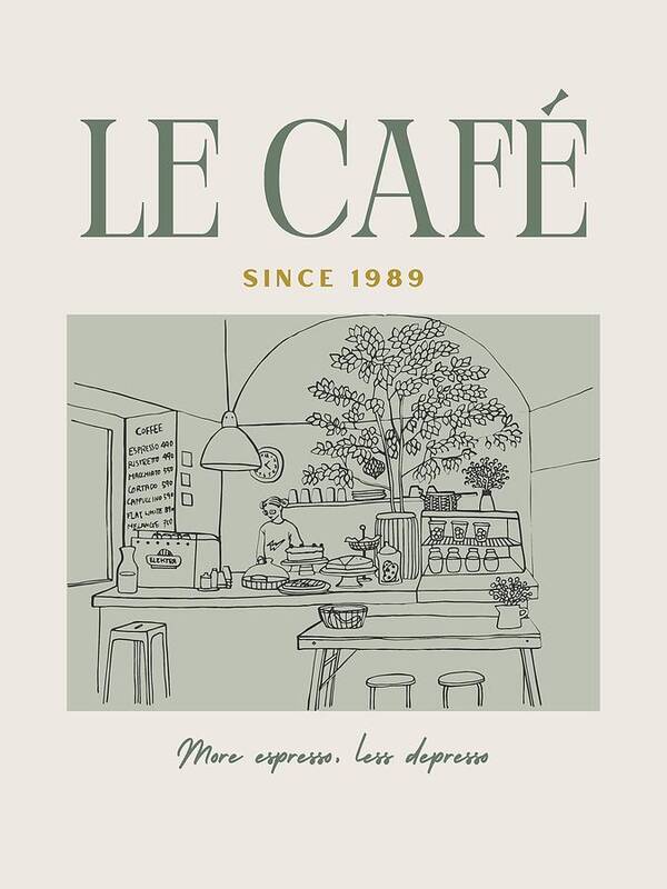 Le Cafe 1989 - Art Print