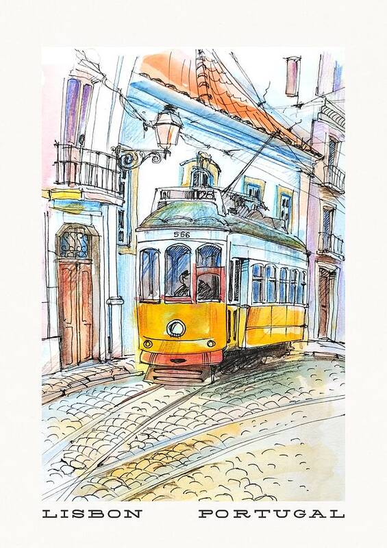 Lisbon Portugal Travel Art - Art Print