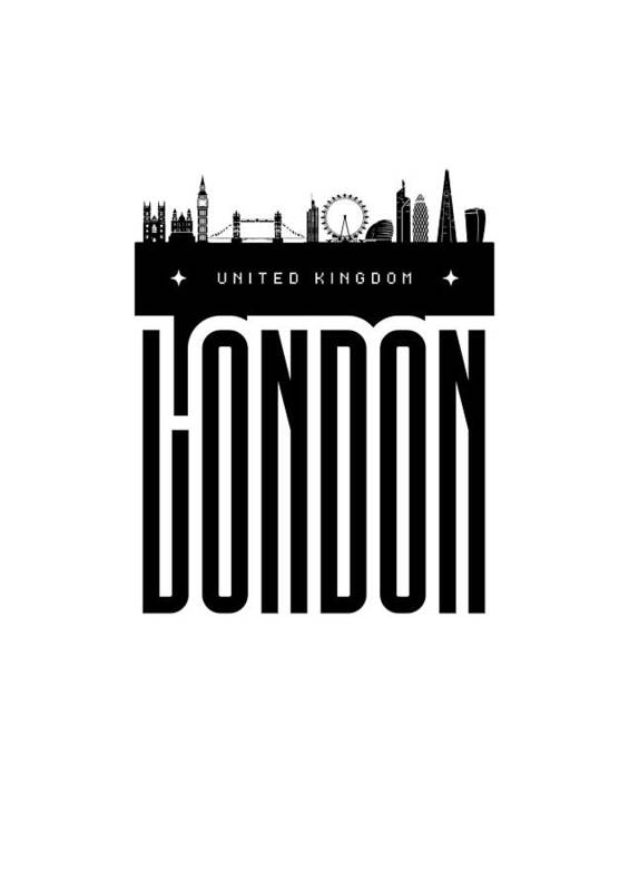 London City Text Art - Art Print