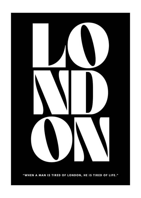 London Text Art - Art Print