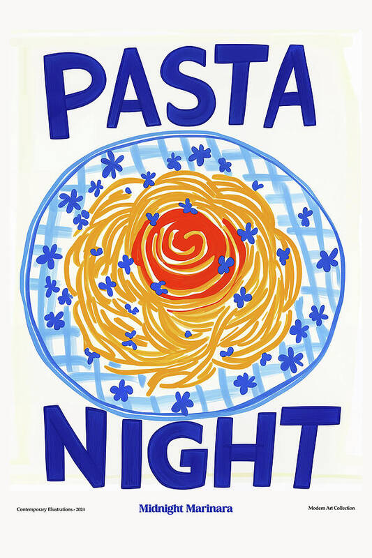 MIdnight Marinara Pasta - Art Print