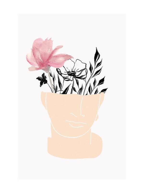 Minimalist Aesthetic Flowers 52 - Art Print