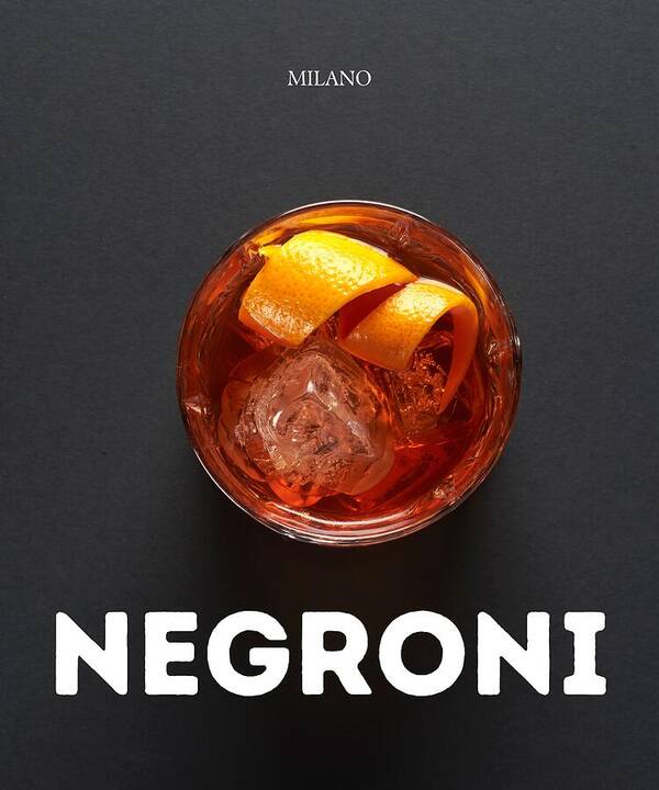 Negroni Cocktail Retro Milano - Art Print