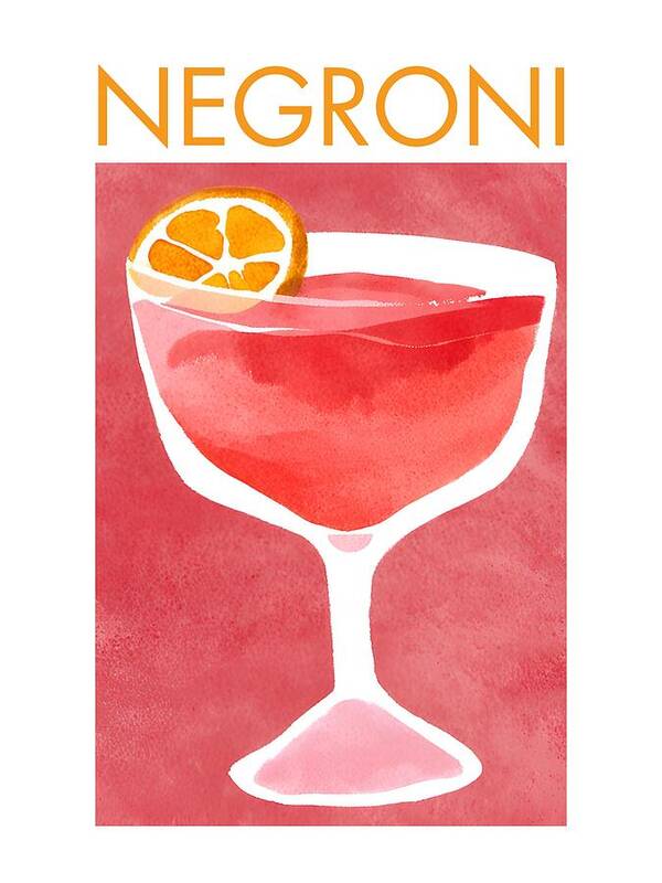 Negroni Sbagliato Cocktail, Aperitif Serie - Art Print