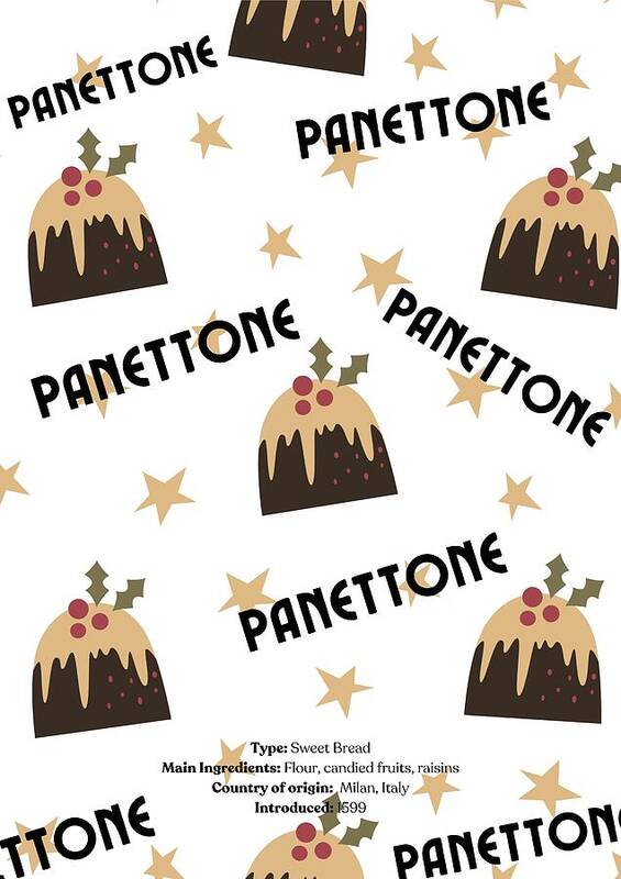 Panettone pattern art - Art Print