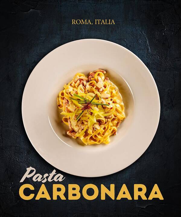 Pasta Carbonara Roma - Art Print
