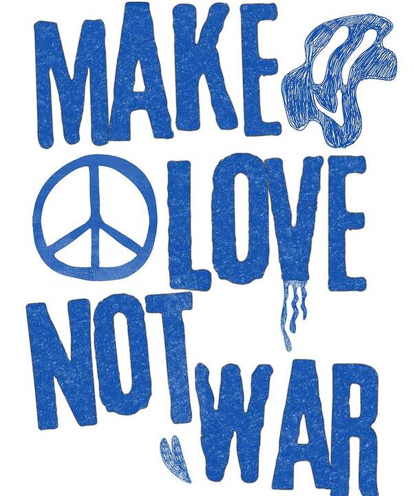 Peace and Love Typography - Art Print