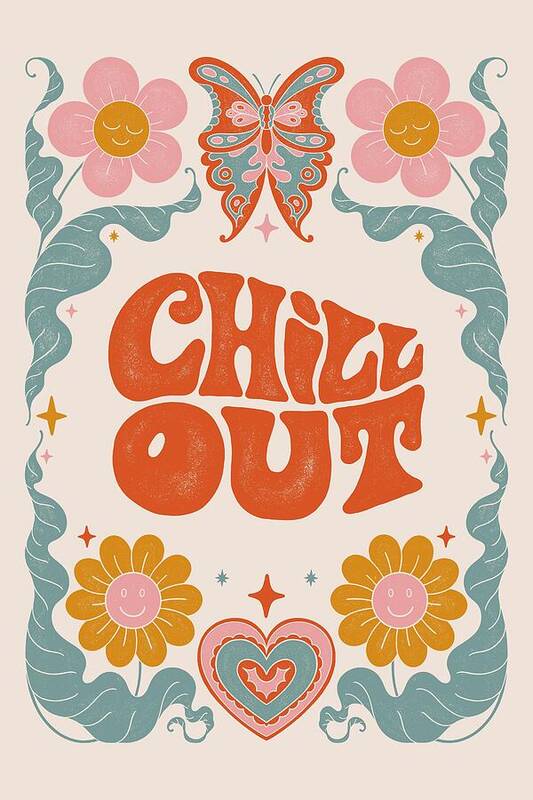 Retro Chill Out Poster - Art Print