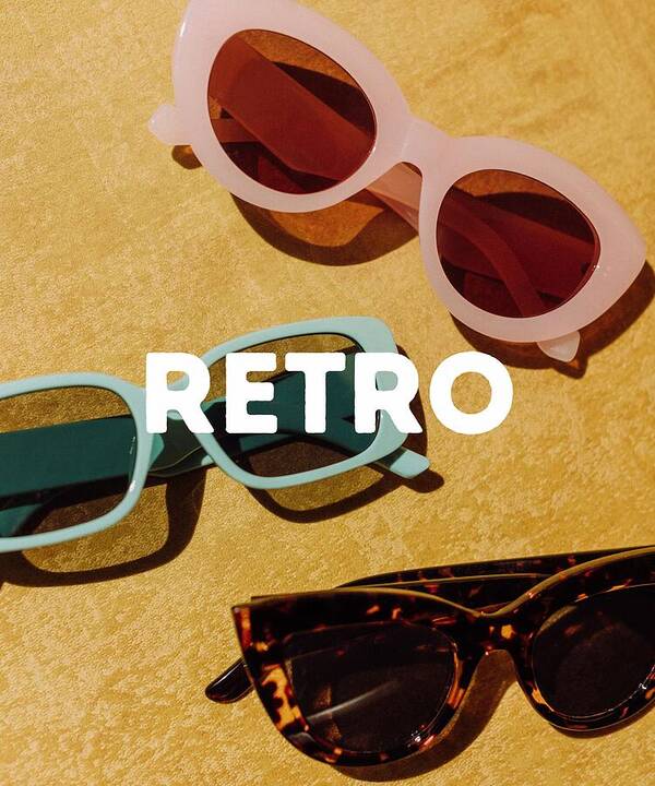 Retro sunglasses - Art Print