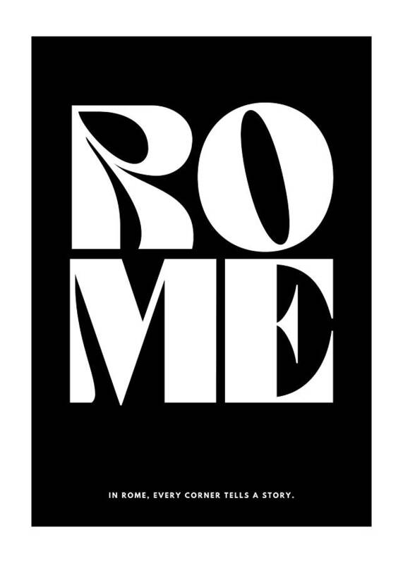 Rome Text Art - Art Print