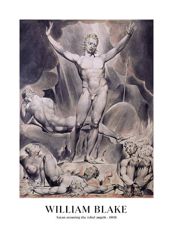 Satan arousing the rebel angels - Art Print