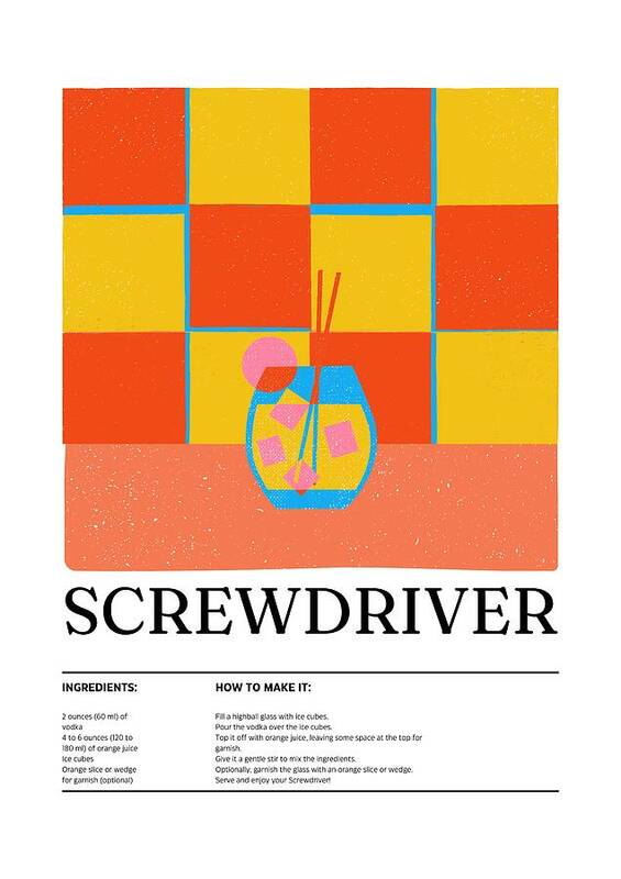 Screwdriver Cocktail - Art Print